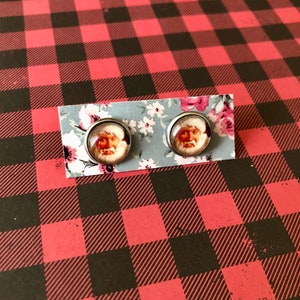 The Santa Clause Inspired Earrings! Disney / Stud Earrings / Silver Earrings / Movie / Tim Allen / Xmas / Clip On / Handmade / Jewelry