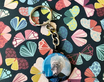 Snow Miser Inspired Keychain! Christmas / Handmade / Miser Brothers / Xmas / Holiday / Cartoon Movie