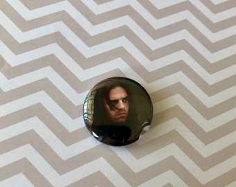 Winter Soldier Inspired Bucky Barnes 1.25 Inch Button! Pinback Button / Handmade / Marvel / Disney / Avengers