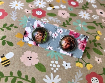 Lord of the Rings Inspired Frodo Baggins & Samwise Gamgee Earrings! LOTR / Jewelry / Stud Earrings