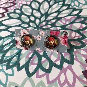 Jack Sparrow Inspired Earrings! Stud Earrings / Silver Earrings / Handmade Jewelry / Pirates of the Caribbean / Disney / Clip On Earrings
