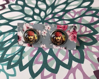 Jack Sparrow Inspired Earrings! Stud Earrings / Handmade Jewelry / Pirates of the Caribbean / Disney / Clip On