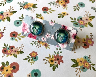 Joseph Quinn Inspired Earrings! / AQPDO / Aliens / Eric / Silver Earrings / Sci-Fi / Handmade / Clip On