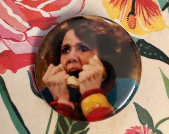 SNL Excited Sue Inspired 1.25 Inch Button! Pinback Buttons / Handmade Buttons / Saturday Night Live / Kristen Wiig / Comedy / Handmade
