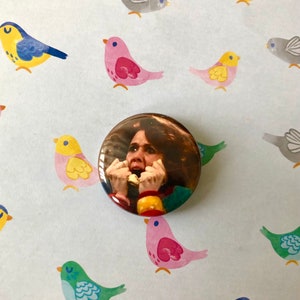 SNL Excited Sue Inspired 1.25 Inch Button! Pinback Buttons / Handmade Buttons / Saturday Night Live / Kristen Wiig / Comedy / Handmade