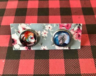 Heat Miser und Schnee Miser inspirierte Ohrringe! Silber Ohrringe / Ohrstecker / Vintage / Weihnachten / Weihnachten / handgemachter Schmuck / Clip On