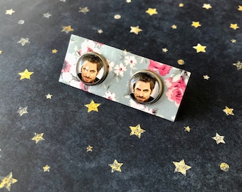 Once Upon A Time Inspired Captain Hook Earrings! / OUAT / Killian Jones / Stud Earrings / Silver / Pirate