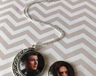 Captain America Inspired Steve Rogers Bucky Barnes Necklace! Winter Soldier / Sebastian Stan / Chris Evans