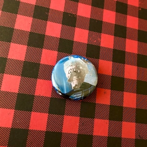 Snow Miser Inspired 1.25 Inch Button! Christmas / Gift Ideas / Handmade Buttons / Pinback Buttons / Cute Accessories / Miser Brothers / Xmas