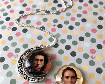 Reylo Inspired Ben Solo & Rey Skywalker Rotating Necklace! Pendant Necklace / Star Wars / Adam Driver