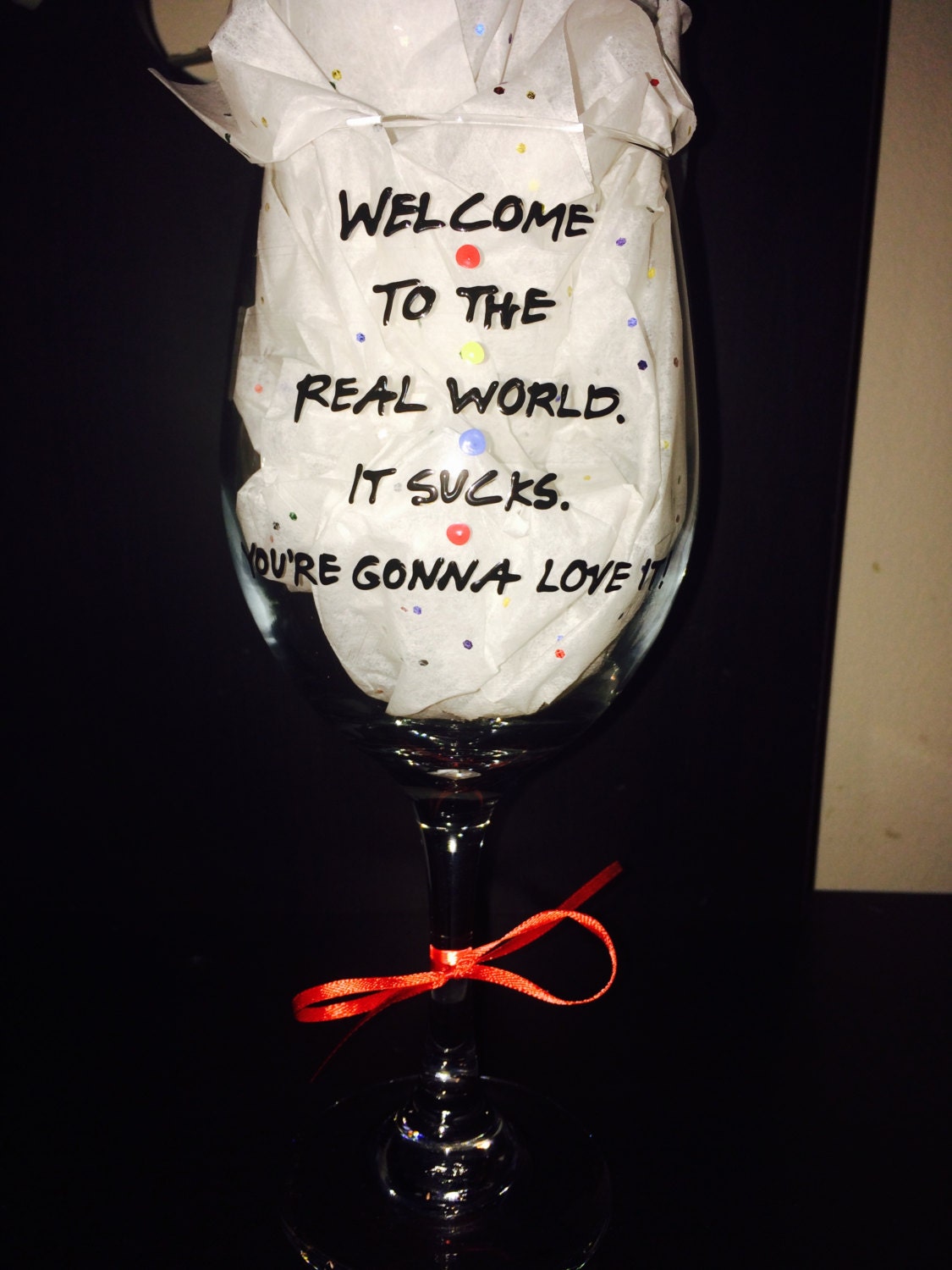 Friends Wine Glasses Etsy