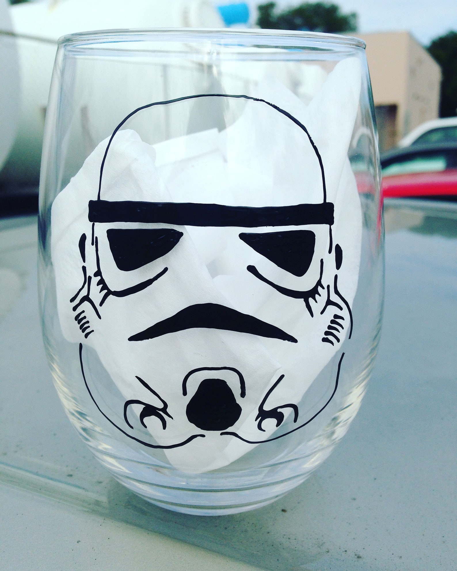 Star Wars Han and Leia Wine Glasses Etsy