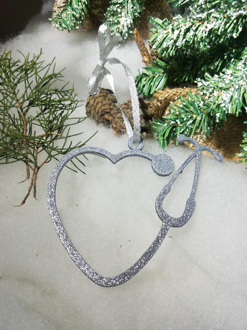 Nurse Christmas Ornament Stethoscope Ornament Gift For A Etsy