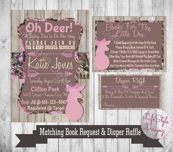 pink camo baby shower