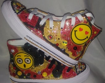 converse with love heart face