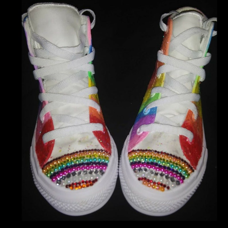 rainbow converse shoes