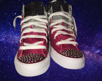 converse pink glitter