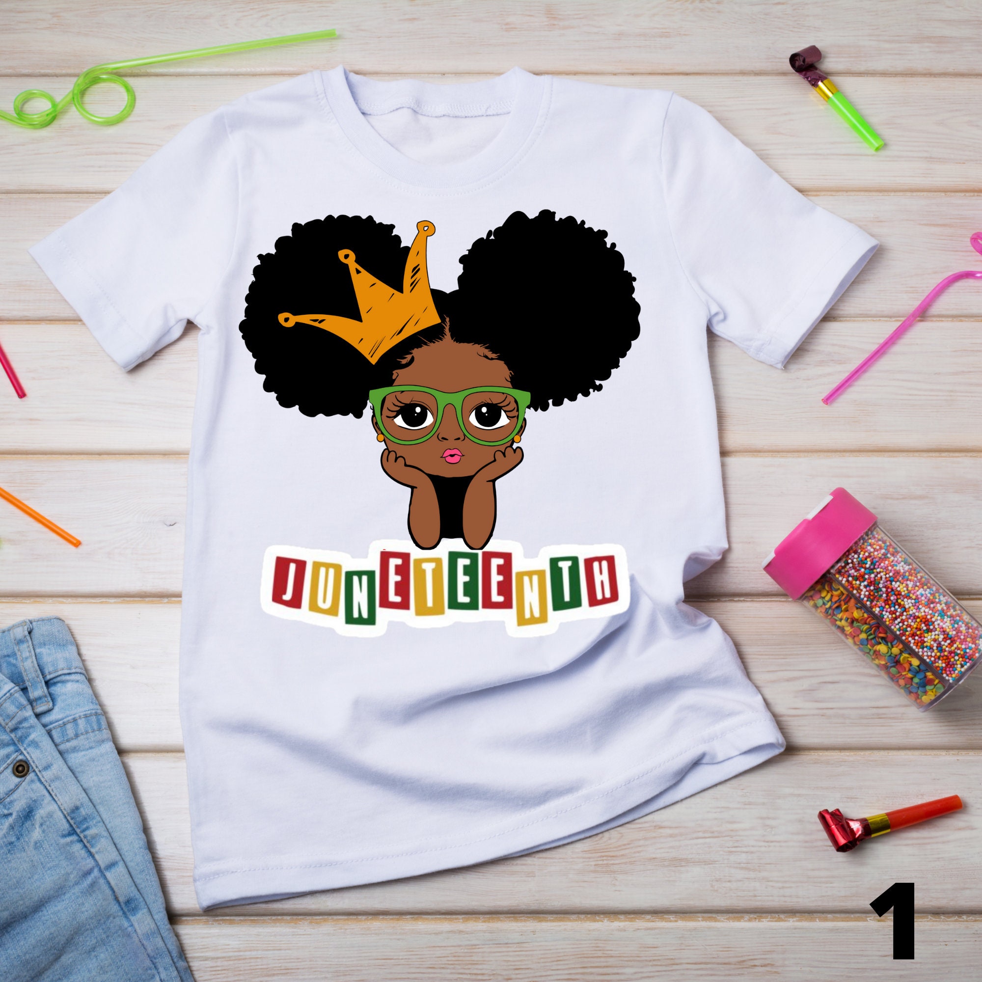 Juneteenth/ Freeish Cute Black Girl  and Boy Shirt