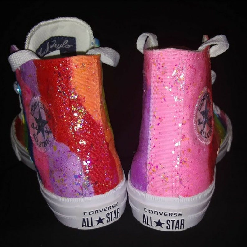 Custom Rainbow Converse Shoes Pride Converse Lgbtgay Pride Etsy