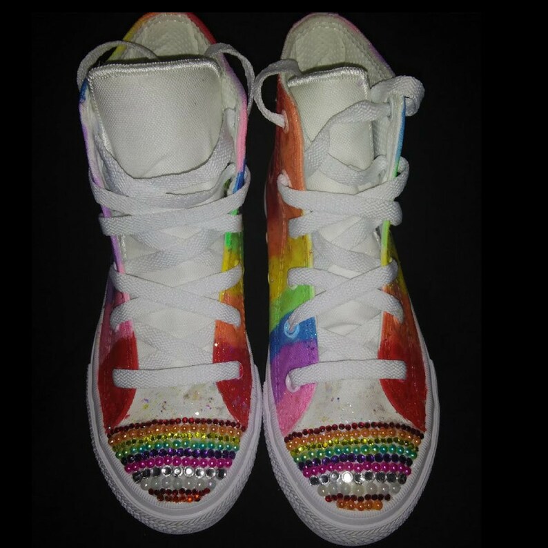 Custom Rainbow Converse Shoes Pride Converse Lgbtgay Pride Etsy