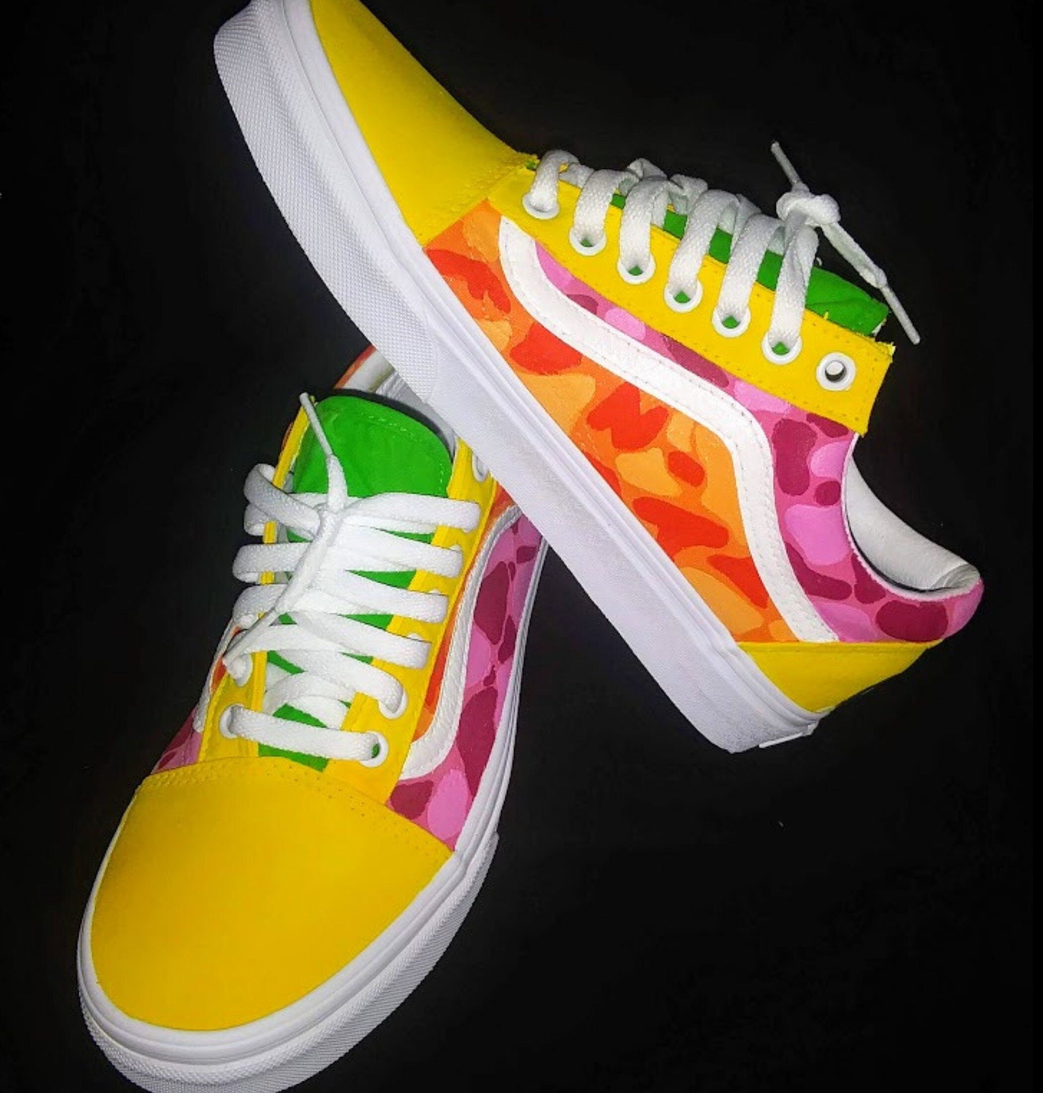 rainbow painted vans