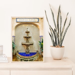 Sedona Wall Art, Southwest Decor, Tlaquepaque Arts Village, Desert Home Decor, Sedona Arizona, Spanish Tile Fountain, Sedona Print