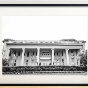 Belmont University, Nashville Art Print, Music City, Belmont Wall Photo, Black and White Photo, Photography Wall Art,