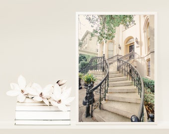 Savannah Staircase Photo Print, Forsyth Park, Georgia
