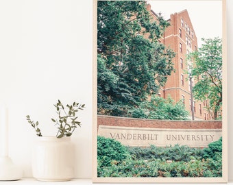 Vanderbilt University, Nashville Tn, Vanderbilt Gift, Nashville Wall Print, Vanderbilt Commodores, College Photo Print, University Print