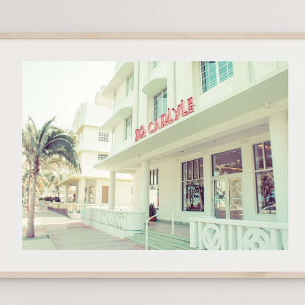 Miami Beach Photo, South Beach Print, Art Deco Architecture, The Carlyle South Beach, Miami FL, Miami Photography Print, Miami Wall Art