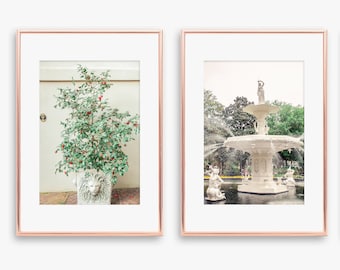 Savannah Forsyth Fountain Print Set, Georgia Home Decor