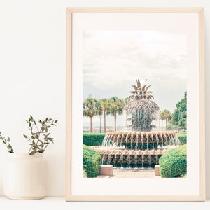 Charleston Photography Print, Pineapple Fountain, Charleston SC, Charleston Print, Charleston Wall Art, Charleston Fine Art Print,