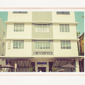 Miami Beach Photo Print, Chesterfield Hotel Miami, Art Deco Miami, South Beach Hotel, South Beach Print, Art Deco Wall Art, Miami FL