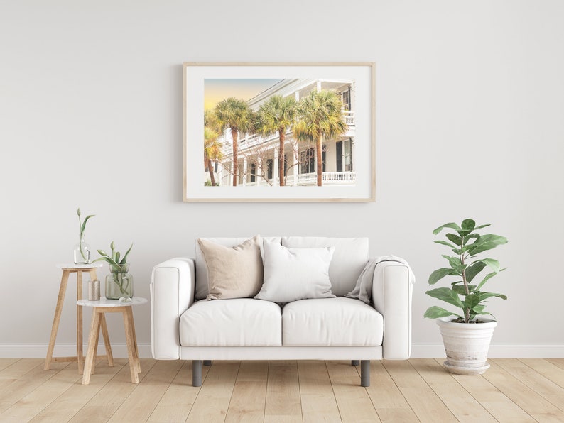 Charleston Art Southern Home Decor Charleston Gift Palm Etsy