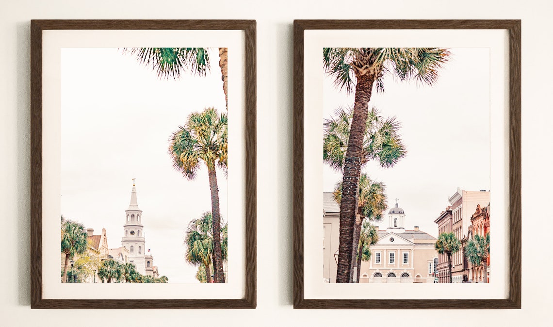 Charleston Photography Print Framed Print set Coastal Decor Etsy