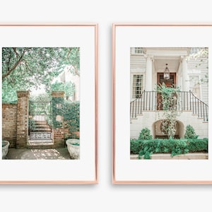 Charleston Photography, Charleston Print set, Charleston Photo set of 2, Charleston SC, Charleston Gate, Charleston Porch, South Carolina