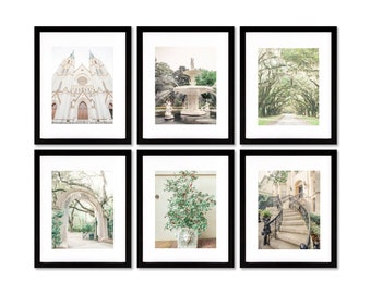 Savannah  Photography, Print Set of 6, Savannah GA Print, Historic Savannah, Wormsloe Set,  Savannah Wall Art, Savannah Home, Savannah Photo