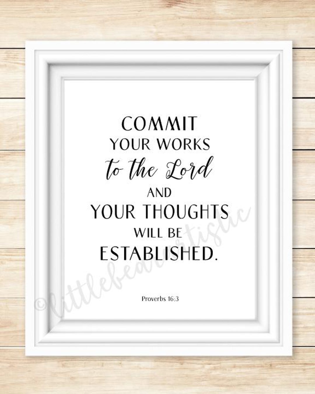 Proverbs 16:3 Bible Verse Printable, Commit Your Works (digital ...