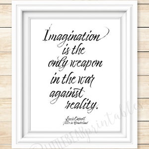 Citation De Cheshire Cat Imagination Est La Seule Arme Dans Etsy