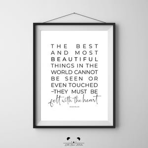 Helen Keller Zitat Print: Inspirierende schwarz weiss Wandkunst (Digitaler Download)