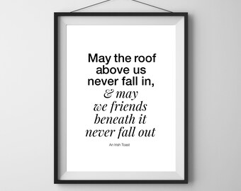 Irish Toast Printable Wall Art: St. Patrick's Day Saying (Digital Download)