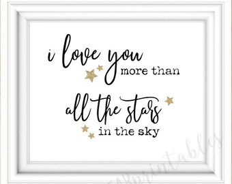 I Love You More Than All The Stars In The Sky Etsy I Love You More Than All The Stars In The Sky Etsy