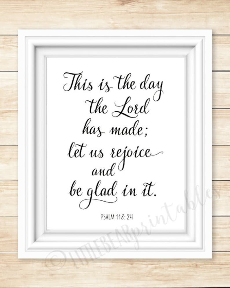 This is the day the Lord has made printable wall art Bible Etsy