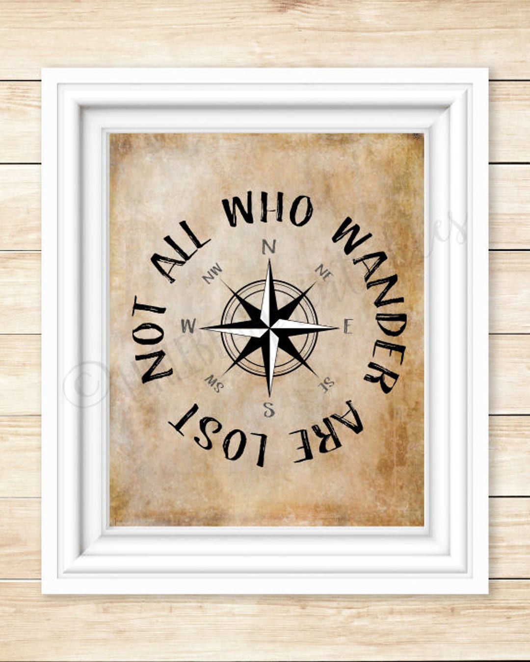 Not All Who Wander Are Lost Printable Wall Art Compass On - Etsy