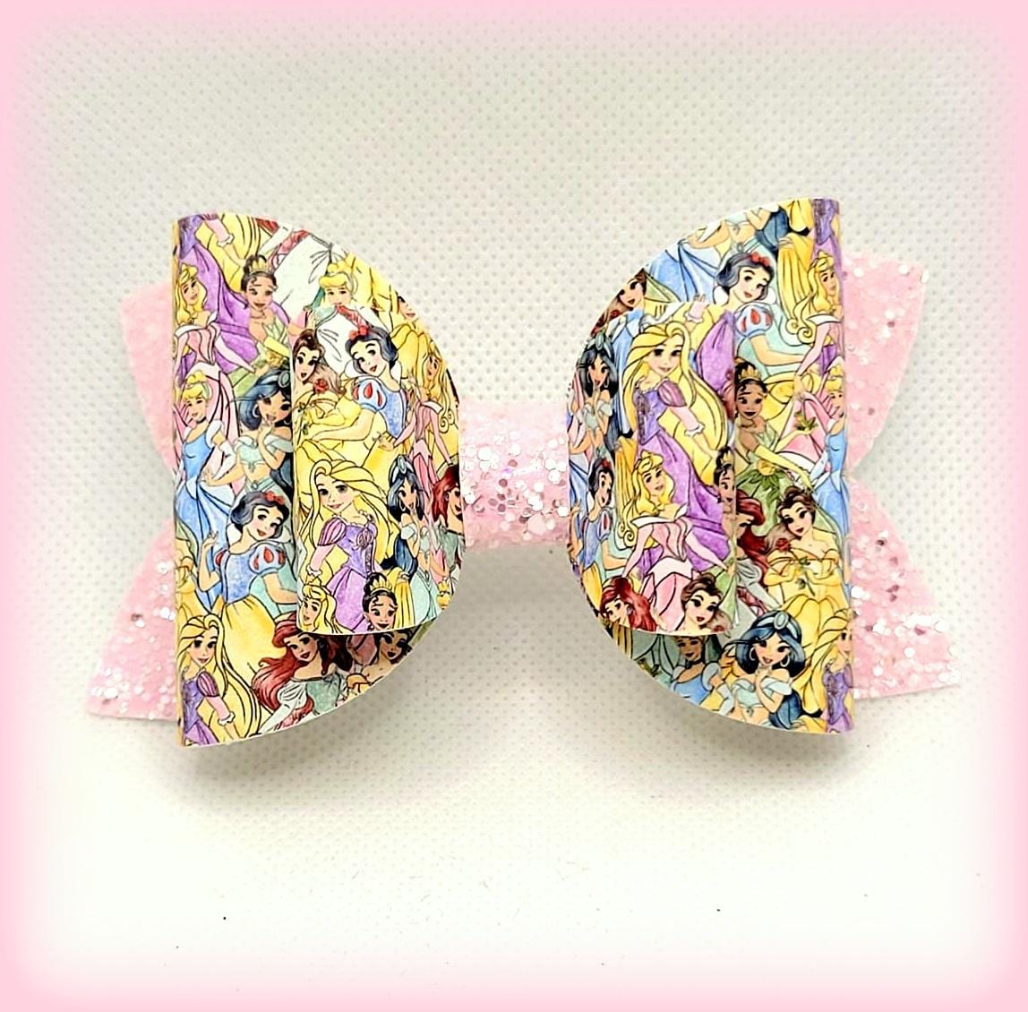 Princess Bow....Belle Bow...Cinderella Bow...Snow White Bow...Jasmine Bow...Ariel Bow...Aurora Bow...Tiana Bow...Princesses Bow