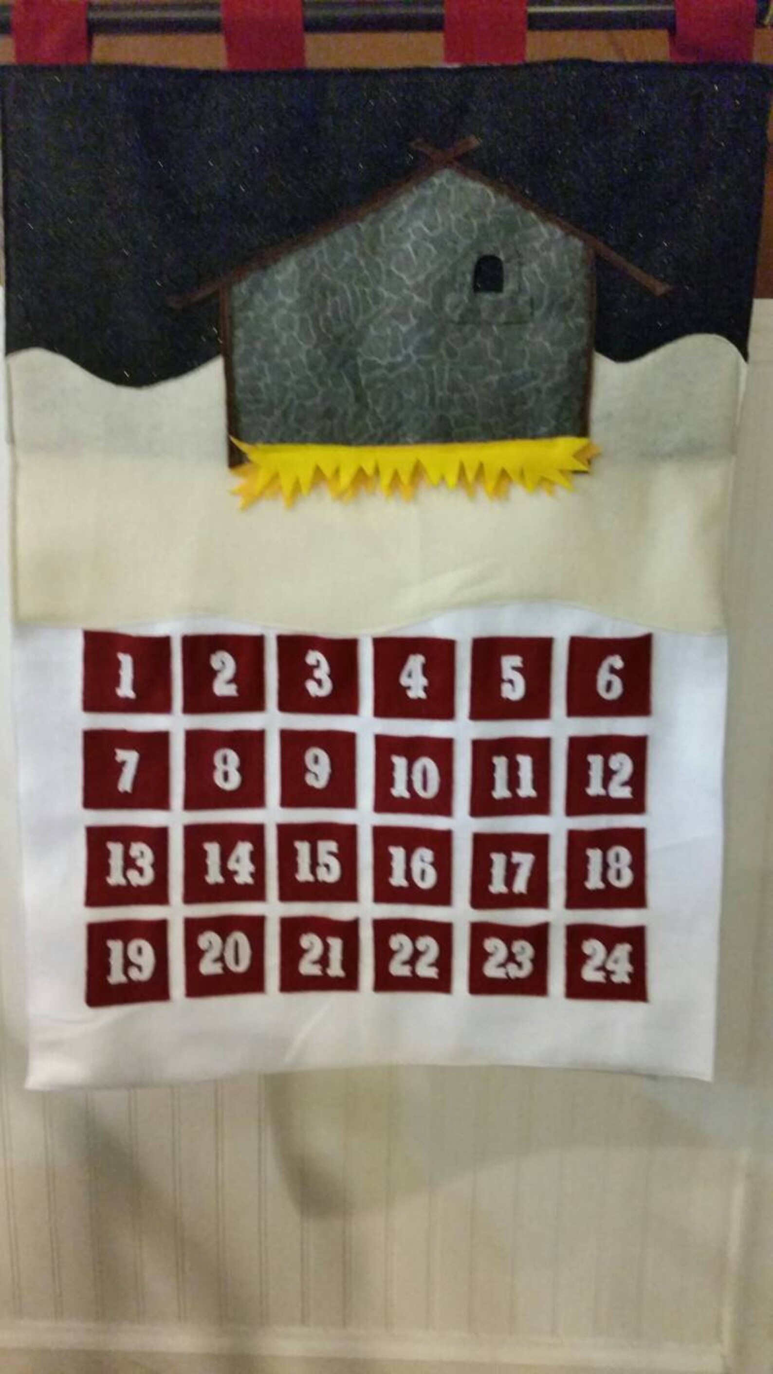 Felt Nativity Advent Calendar Handmade Christmas Countdown Etsy