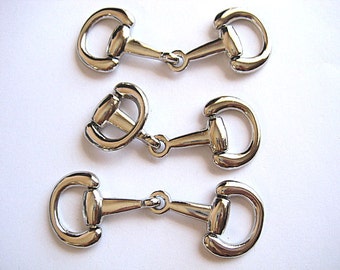 3 X-Large Silver Plated High Quality Snaffle Bit--Make Fabulous Equestrian Jewelry 3 1/8”(78mm) x 1”+ (28mm)