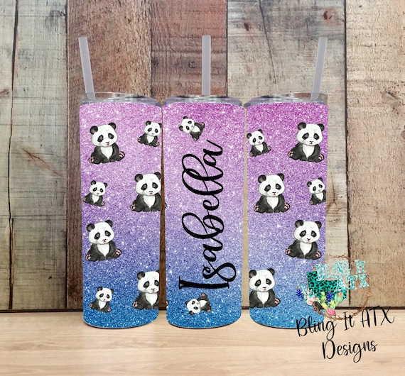 Watercolor Panda Tumbler Wrap, 20 Oz Skinny Tumbler Wrap, Cute Panda Tumbler  Wrap, Kawaii Style Panda Tumbler Wrap, Watercolor Panda PNG 