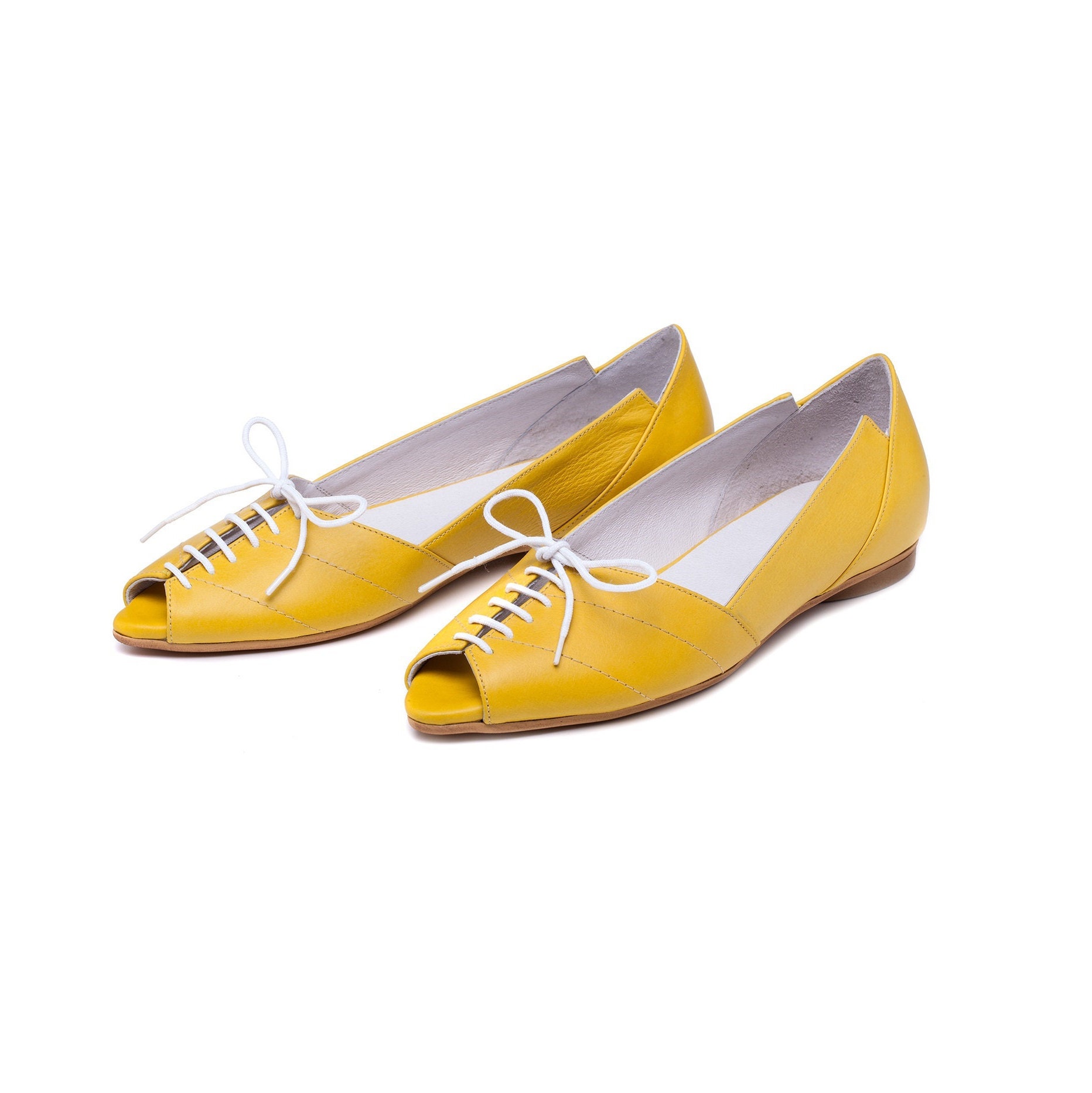 ladies yellow flat shoes
