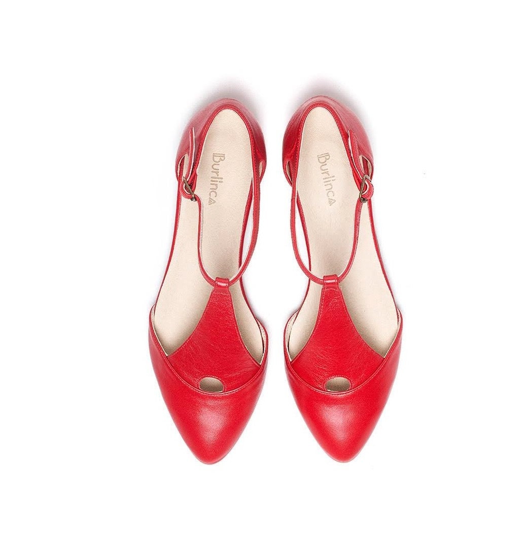 Red sandals flat sandals comfortable sandals women sandals | Etsy